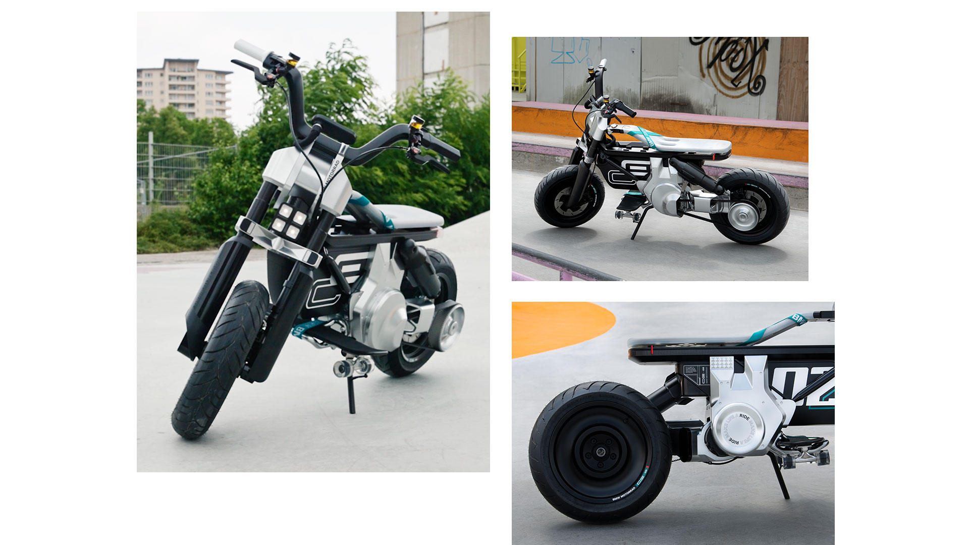 BMW Motorrad Concept CE 02 dizains ir gan emocionāls, gan minimālistisks.