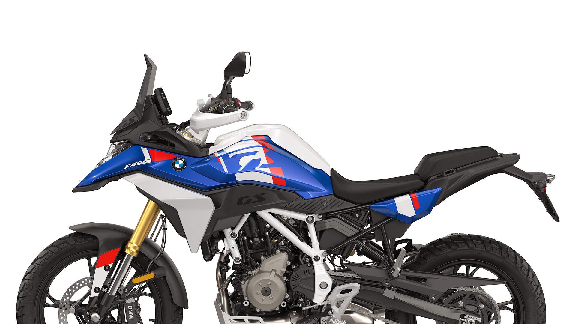 F 450 GS raksturīgais GS Flyline siluets