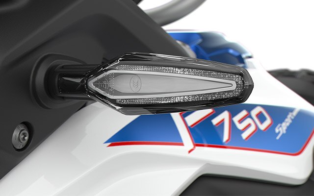 Redzam unikālos F 750 GS LED virzienrādītājus.