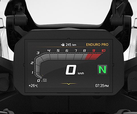 Redzam F 850 GS Adventure 6,5 collu TFT displeju.