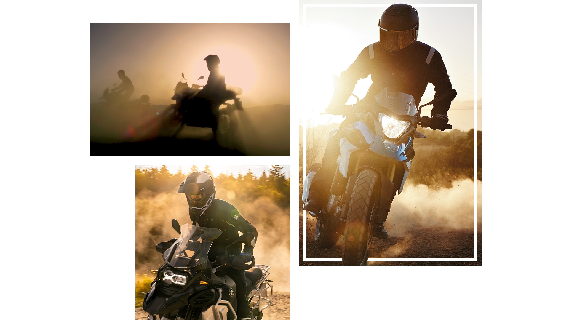 BMW Motorrad GS modeļu kolāža.