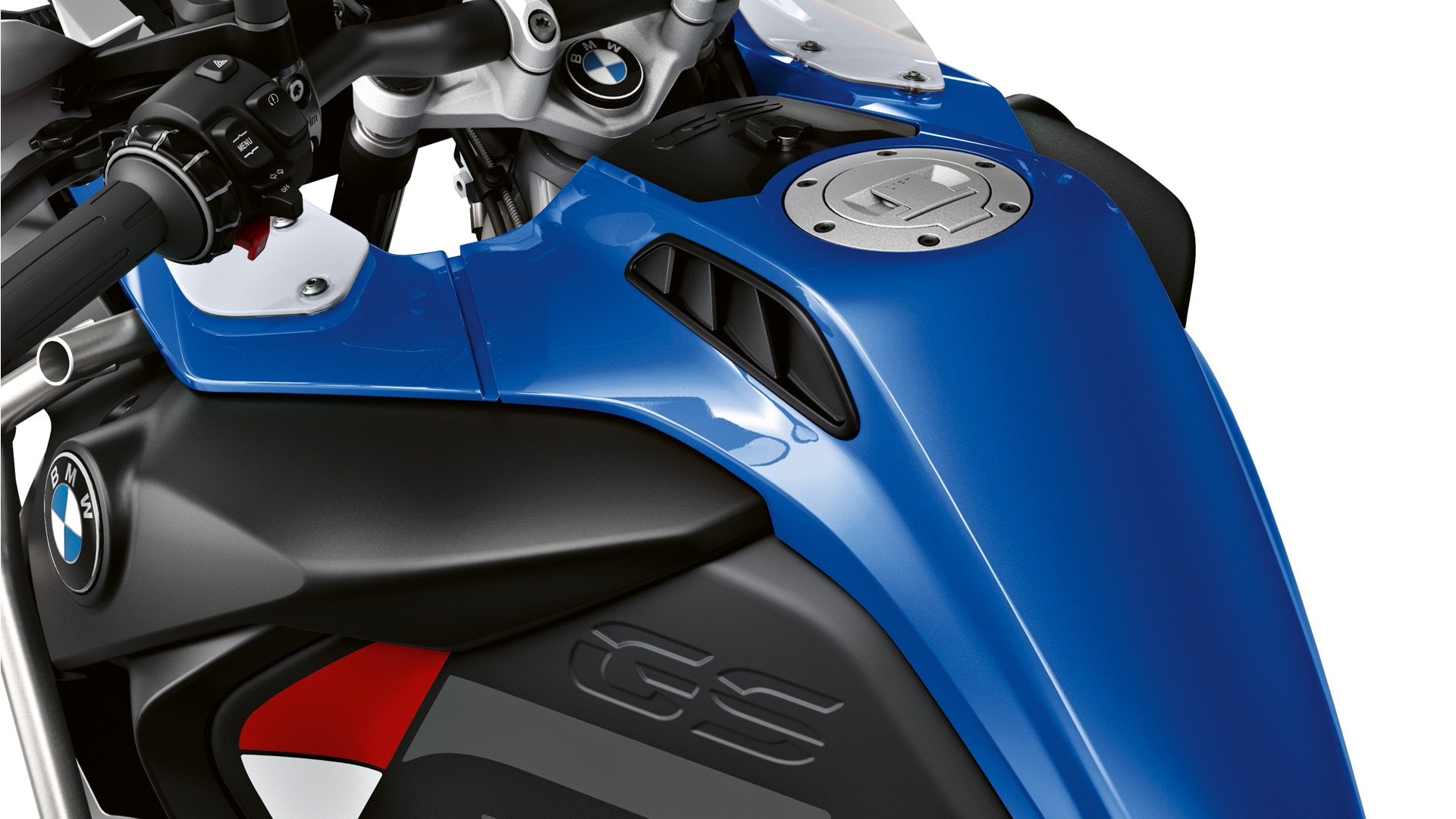 We see the 30-litre tank of the R 1250 GS Adventure.