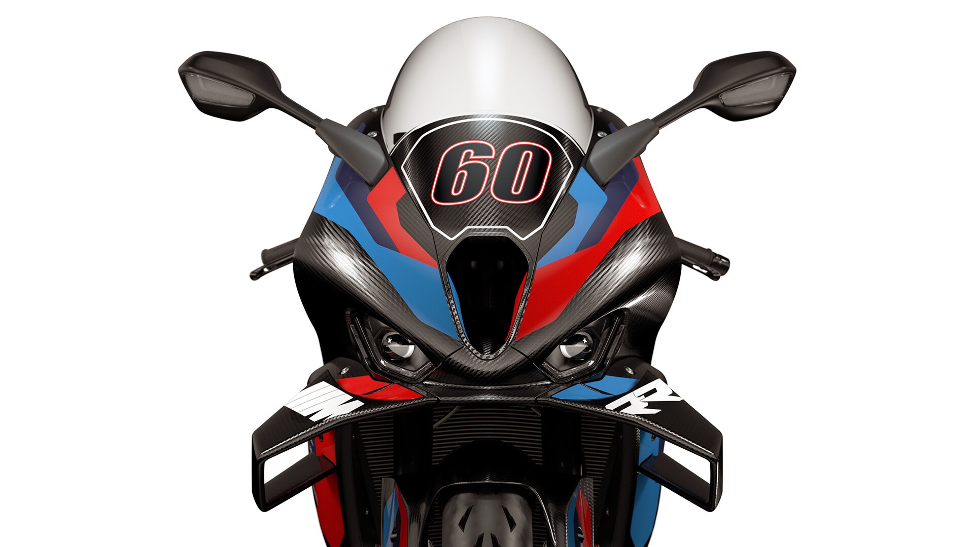 M 1000 RR priekšpuse un vējstikls