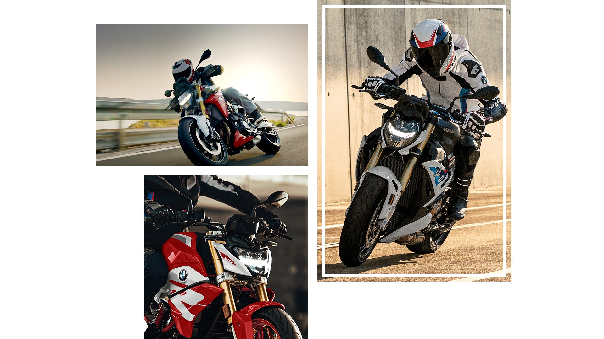 BMW Motorrad rodsteru modeļu kolāža.
