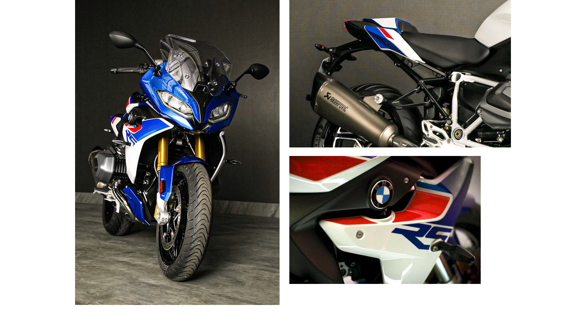 Kolāža ar R 1250 RS ar dizaina akcentiem